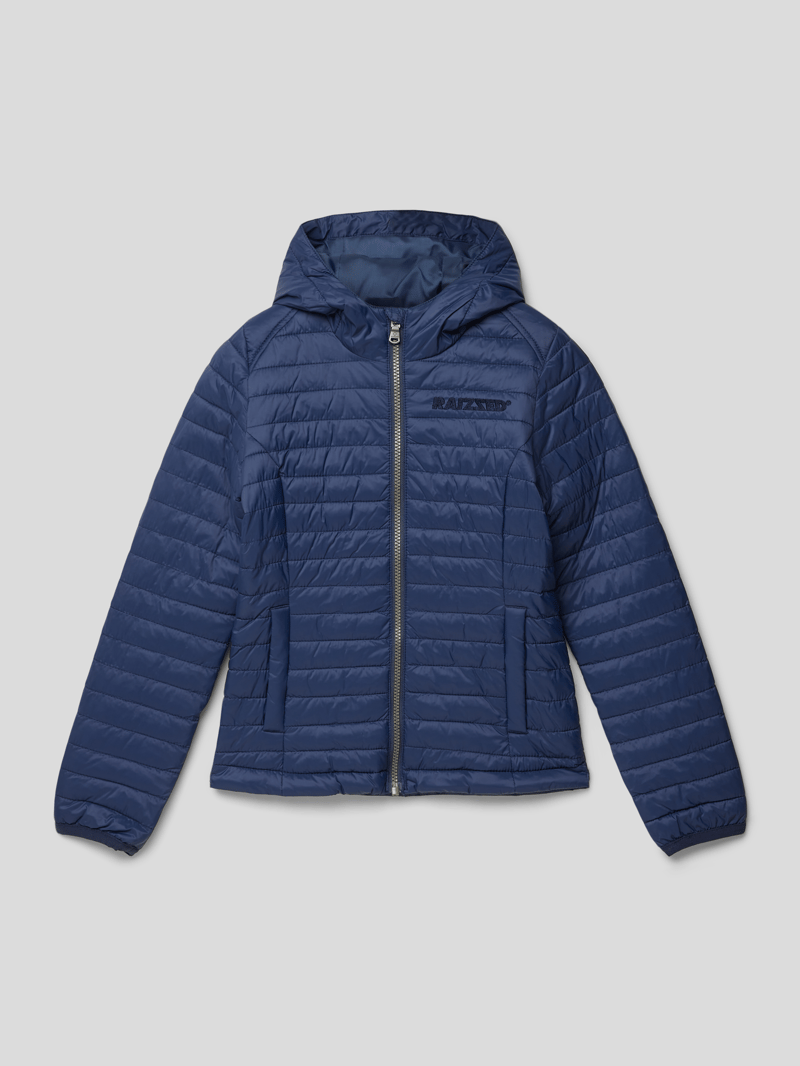 Steppjacke mit Label-Stitching Modell 'CHEYENNE' in marineblau