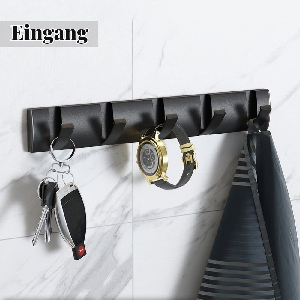 JOYOLEDER Wandhaken Hooks Flip 5 Garderobenhaken Wandhaken Kleiderhaken Kleideraufhänger, Garderobe, Flur, Badezimmer, Küche, Wohnzimmer, Kinderzimmer, Schlafzimmer