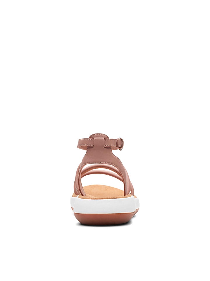 Clarks Leder-Sandalen in Rosa günstig kaufen