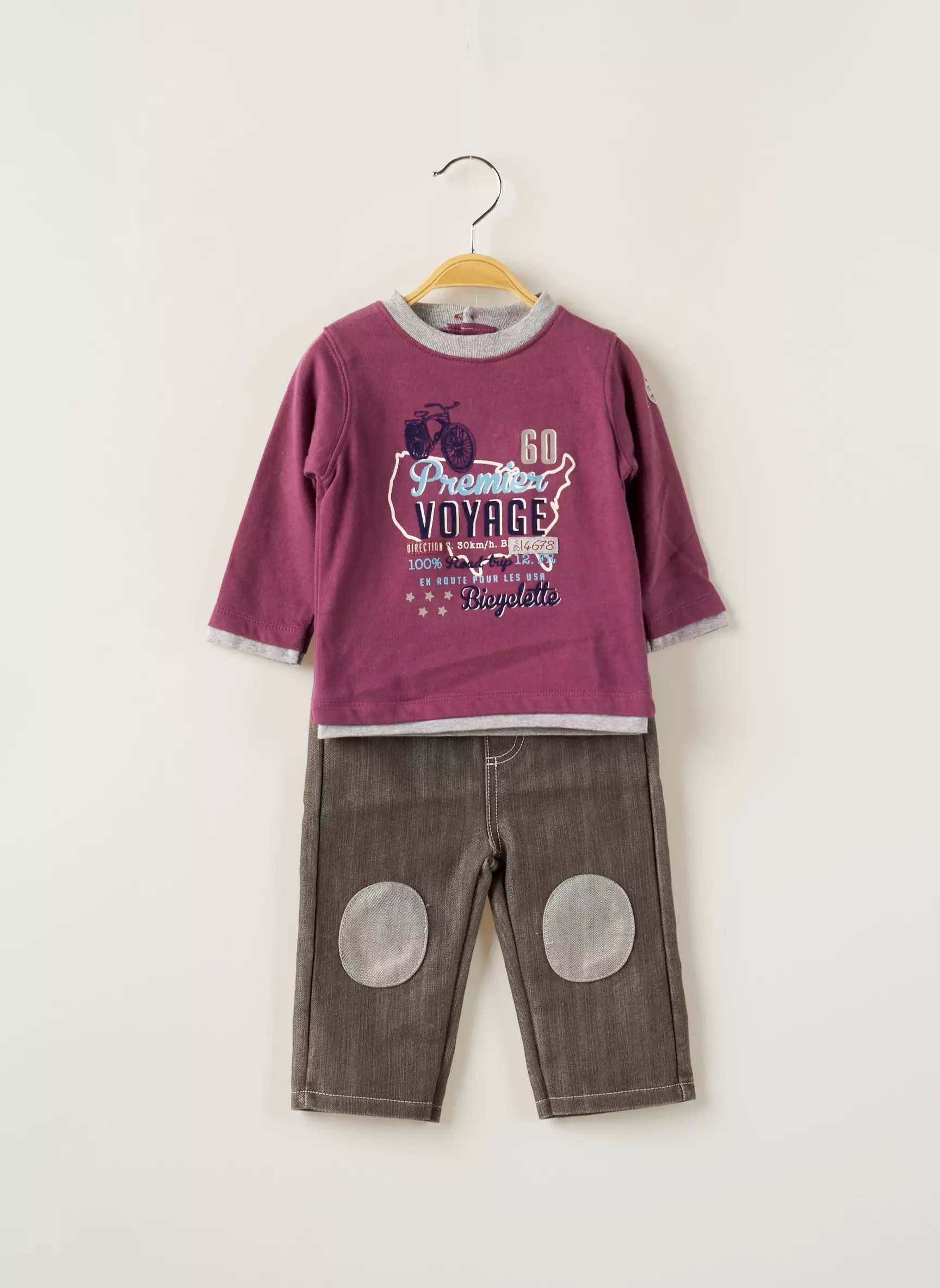 P Tites Canailles Ensembles Pantalon Garcon couleur violet
