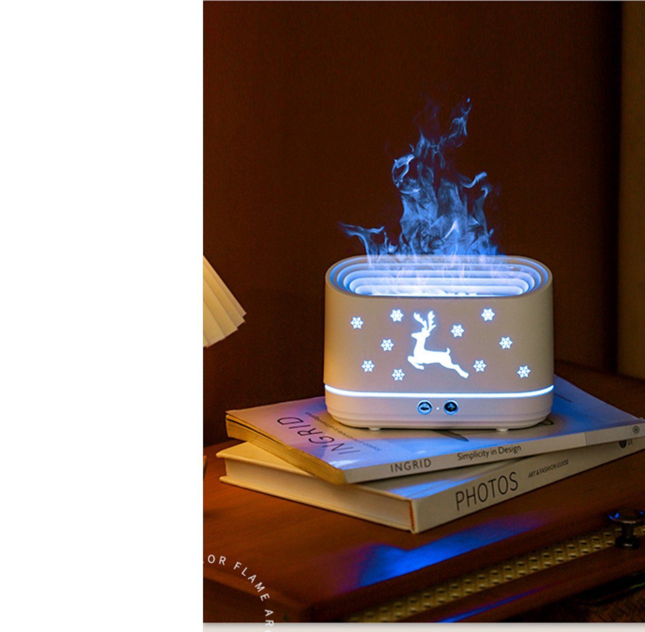K&B Luftbefeuchter USB-Flammen-Aroma-Diffusor – Luftbefeuchter