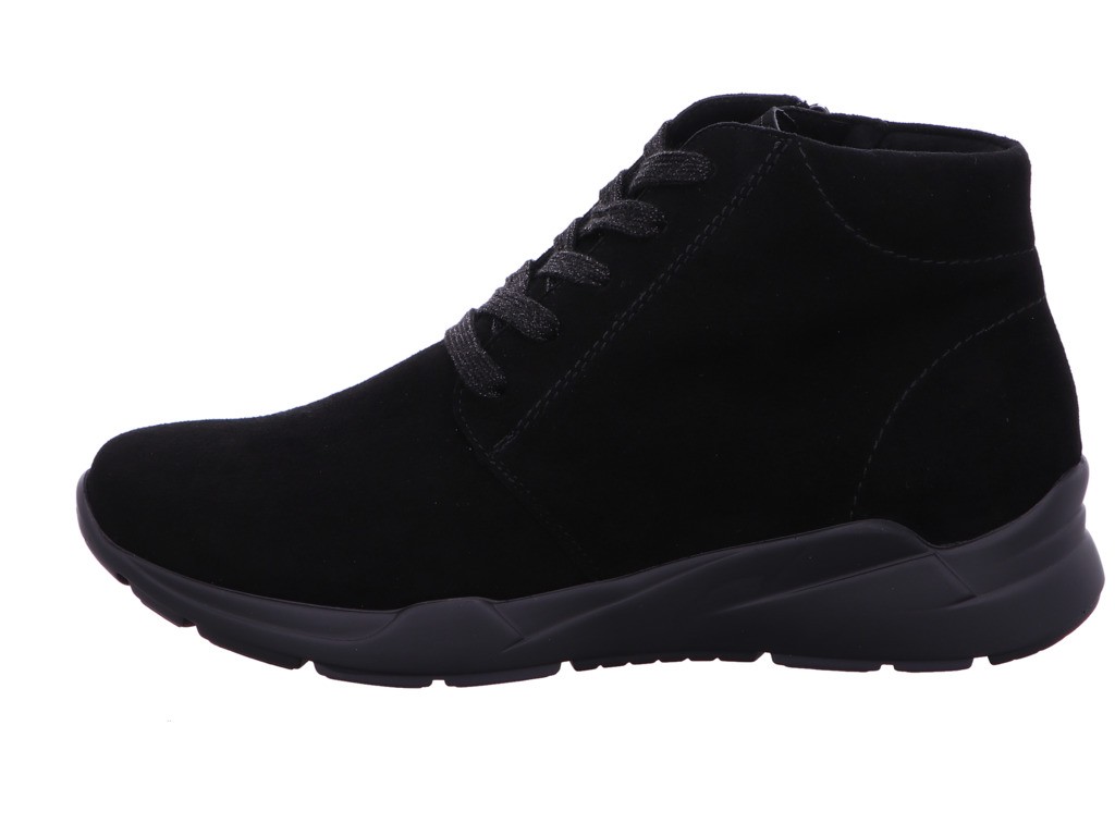 SEMLER Schnür-Stiefeletten schwarz SAMT-CHEVRO