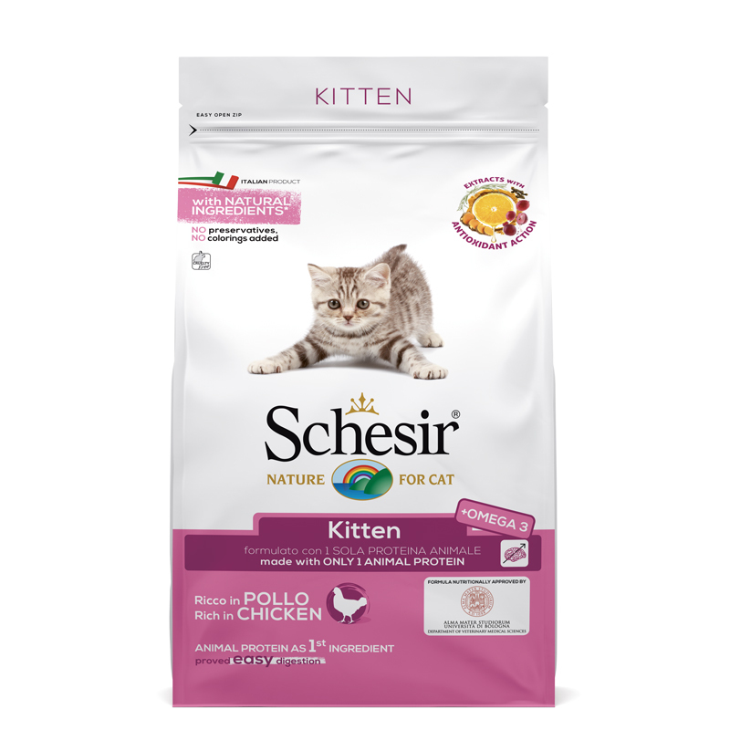 Schesir Trockenfutter Schesir Kitten reich an Huhn 400g