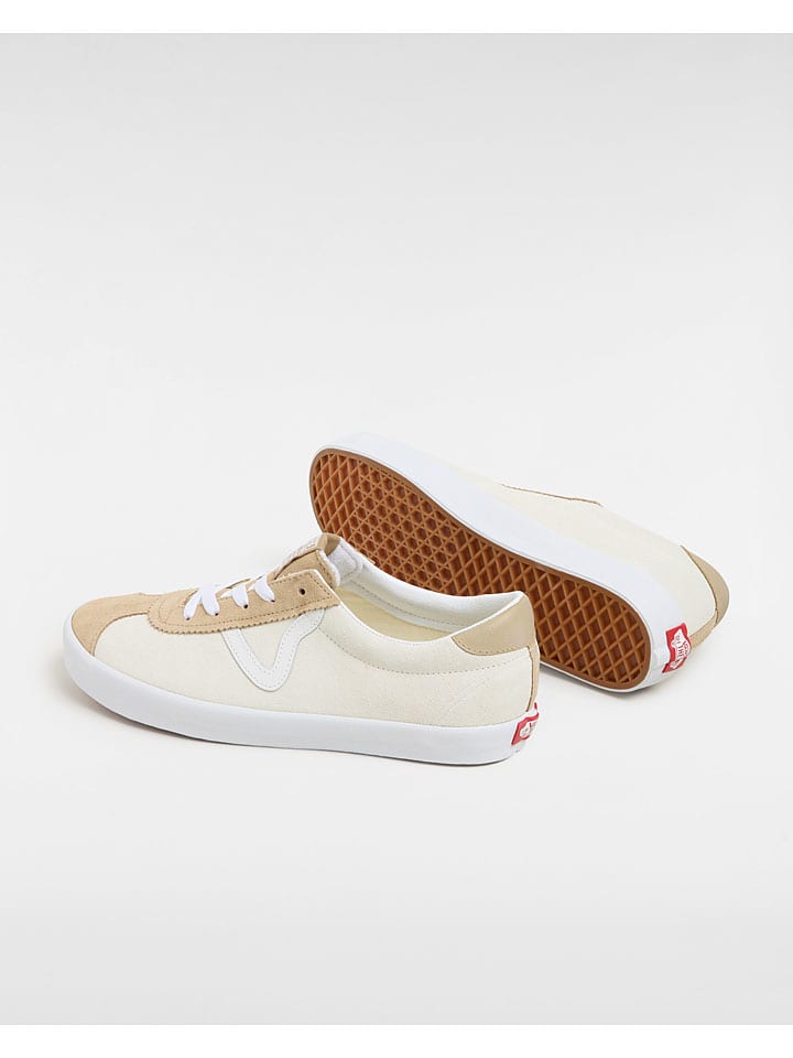 Vans Leder-Sneakers in Creme/ Beige günstig kaufen