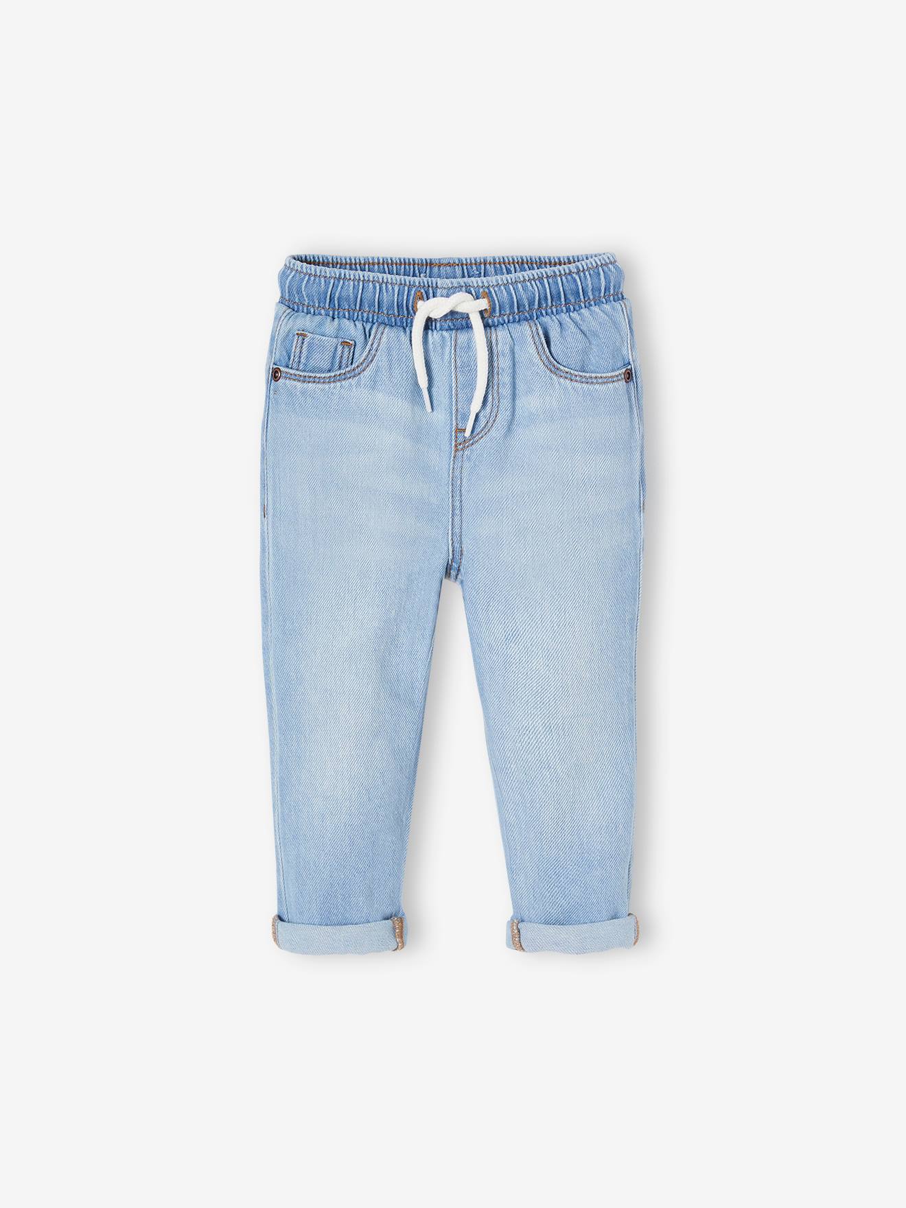 Pantalon en denim bébé taille élastiquée denim brut