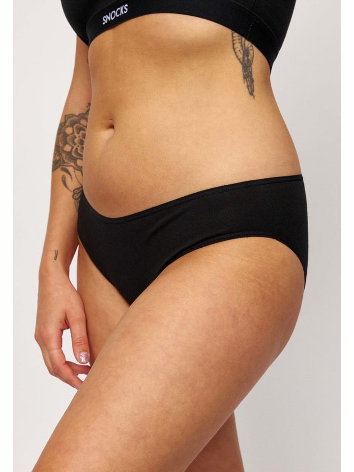 SNOCKS Damenslips aus Bio-Baumwolle 3 Stück in Mix (Apricot/Mauve/Schwarz) günstig kaufen