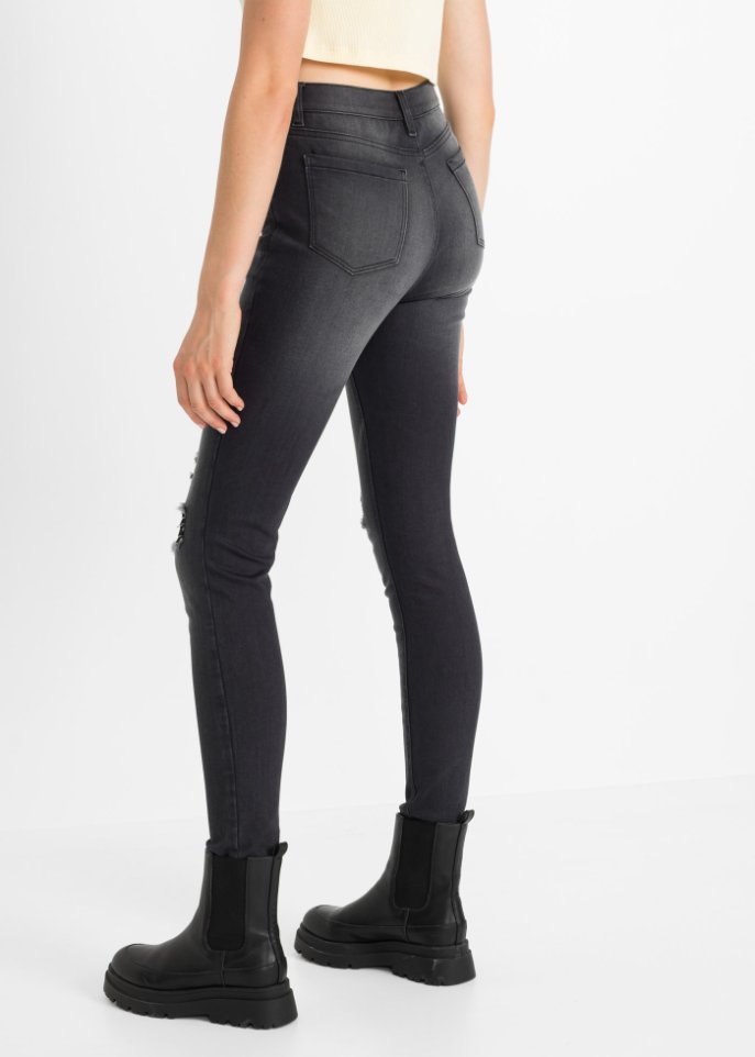Skinny-Jeans mit Destroy-Effekten