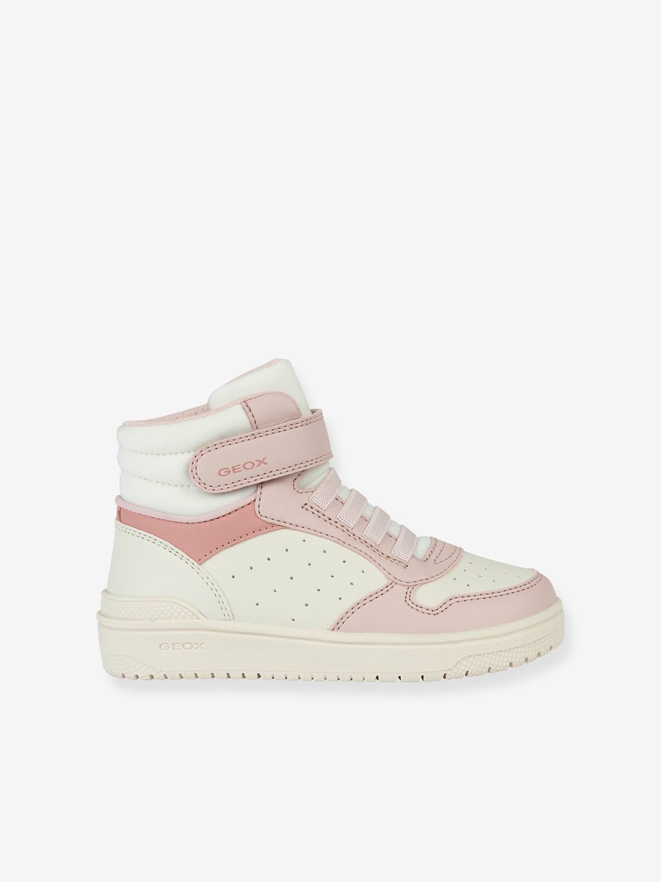 Baskets montantes enfant lacées et scratchées J Washiba Girl GEOX® écru
