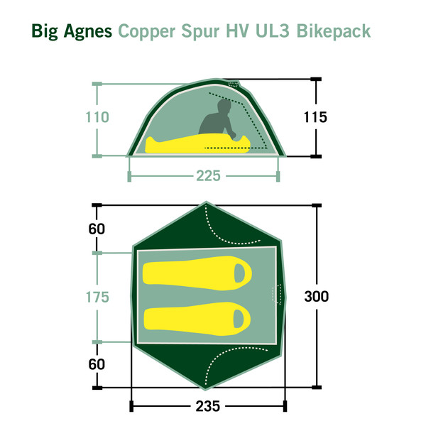 COPPER SPUR HV UL3 BIKEPACK - Kuppelzelt