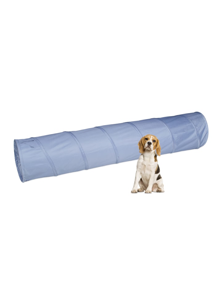 relaxdays Hundetunnel in Grau - (B)200 x Ø 40 cm günstig kaufen onesize