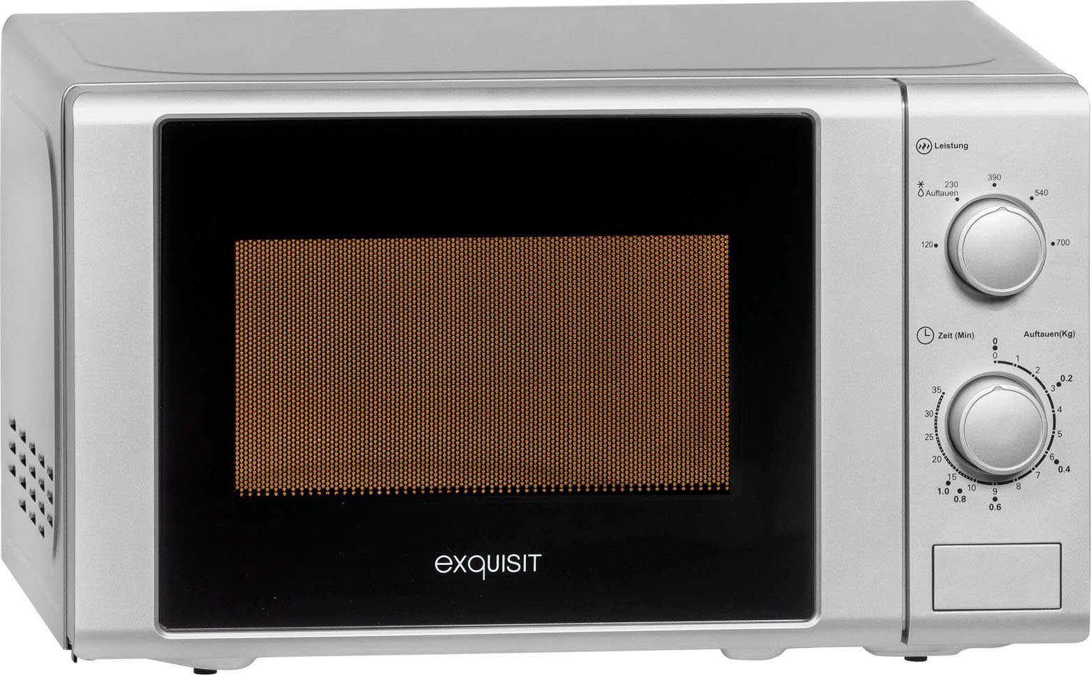exquisit Mikrowelle MW 900-030, Mikrowelle, 20 l, silber