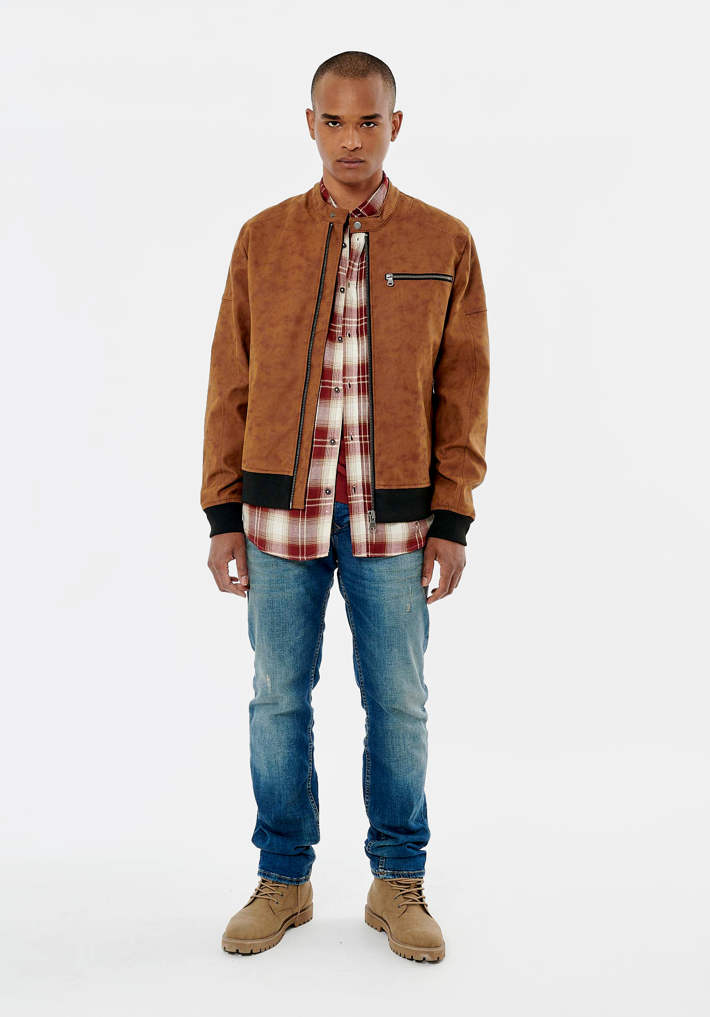 VIRAK  Blouson camel homme
