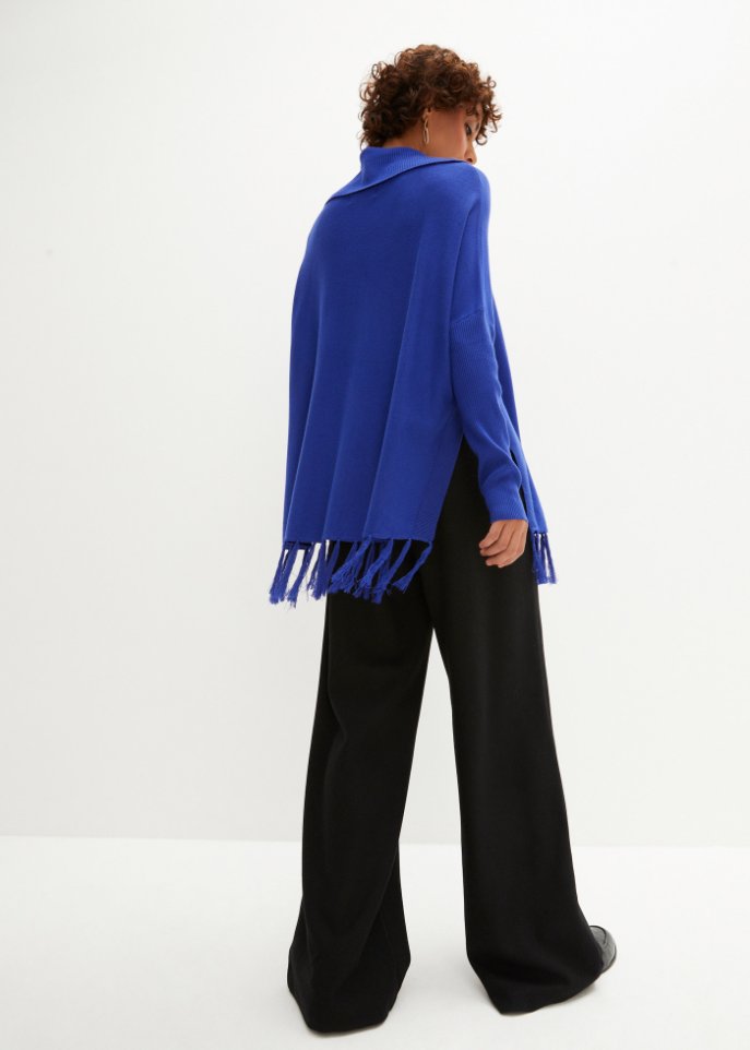 Pullover mit Fransenkante