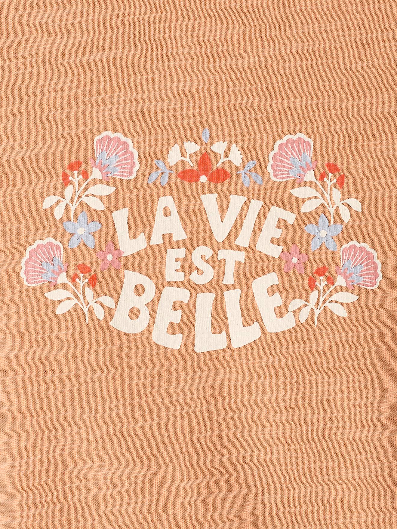 T-shirt bébé manches volantées orange