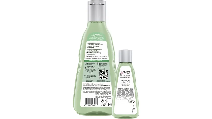 GUHL Kopfhaut Sensitiv Mildes Shampoo + Mini 300 ml