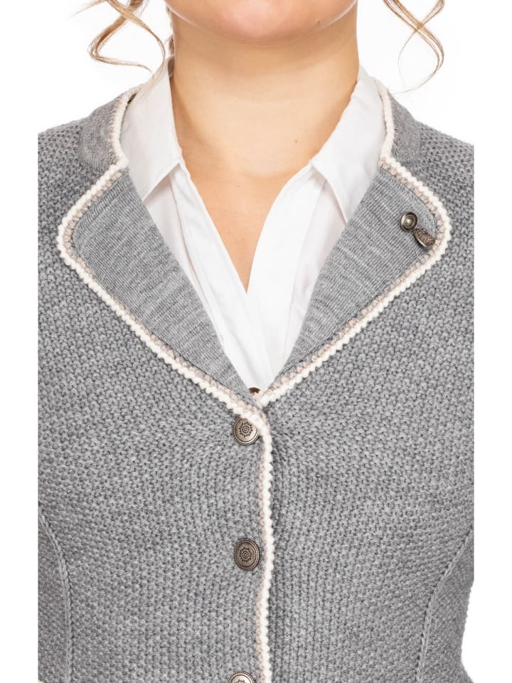 Spieth & Wensky Strickjacke AILEEN in hellgrau günstig kaufen