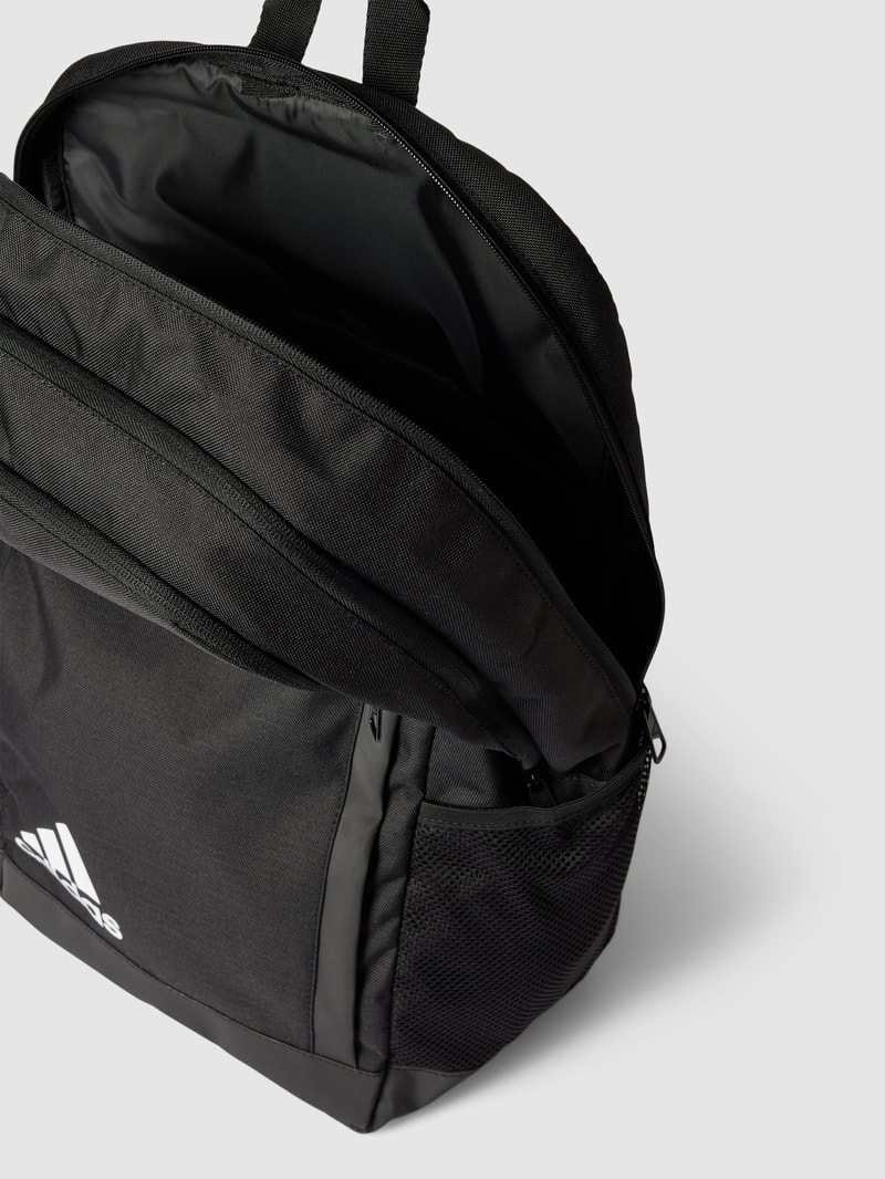 Rucksack mit Label-Print Modell 'Motion' in schwarz