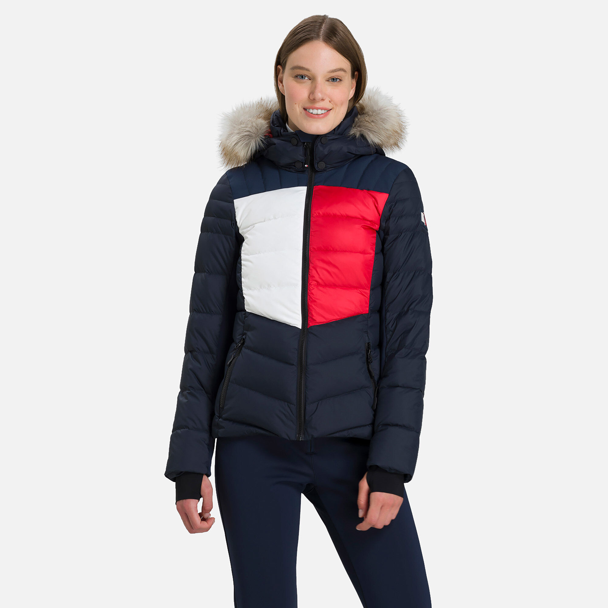 Tommy Hilfiger Doudoune Fourrure Synthétique Flag Femme