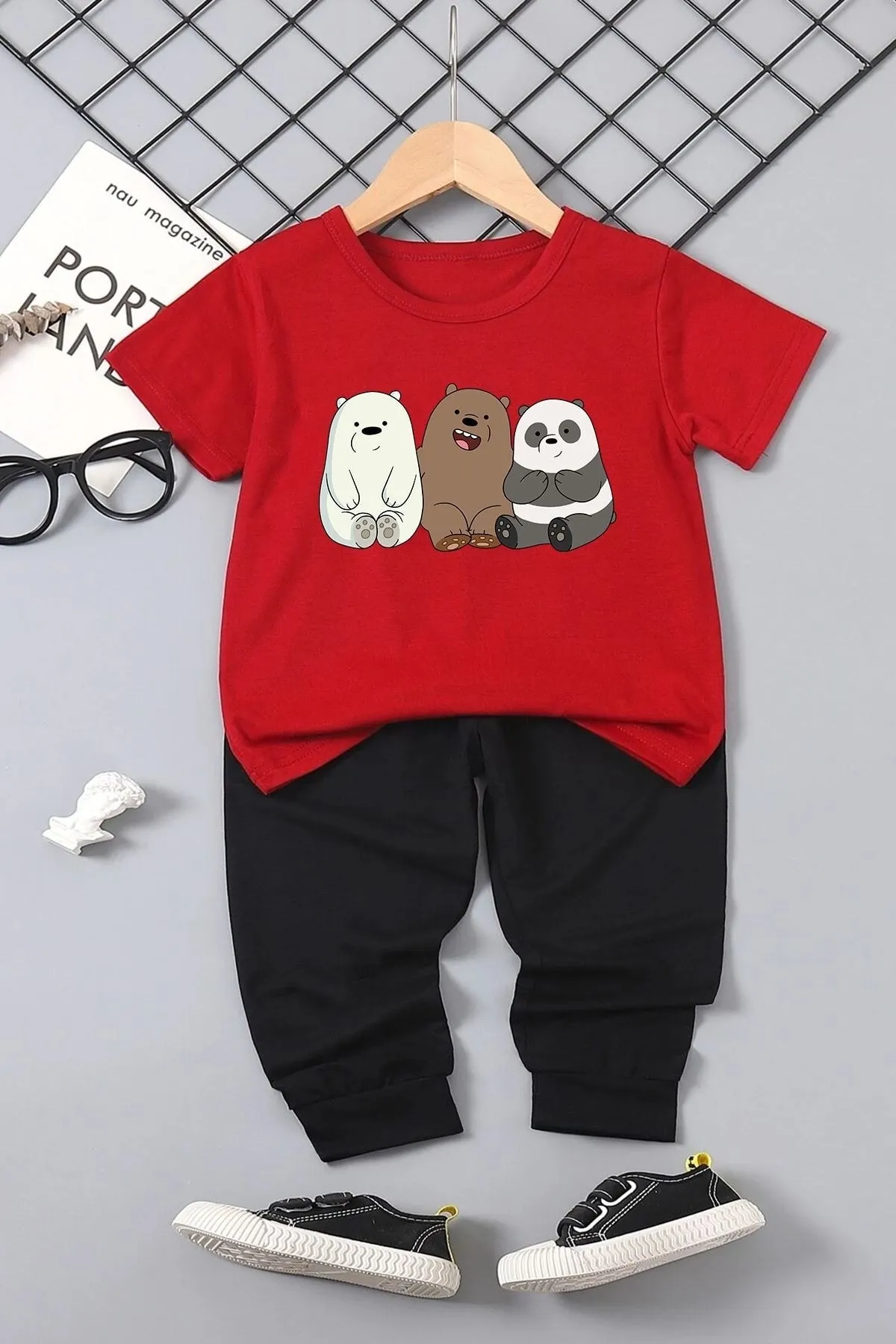 uyguntarz  Kinder Wee Bears Bottom – Top-Trainingsanzug-Set