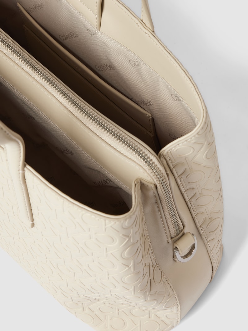Tote Bag mit abnehmbarem Schulterriemen in beige