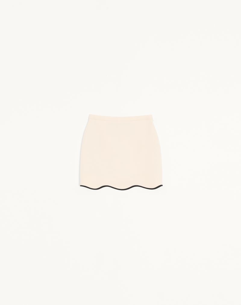 Minissaia de crepe de alta costura