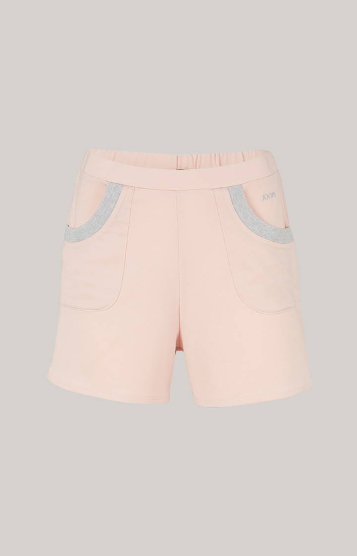 Loungewear Shorts in Rosa/Grau meliert