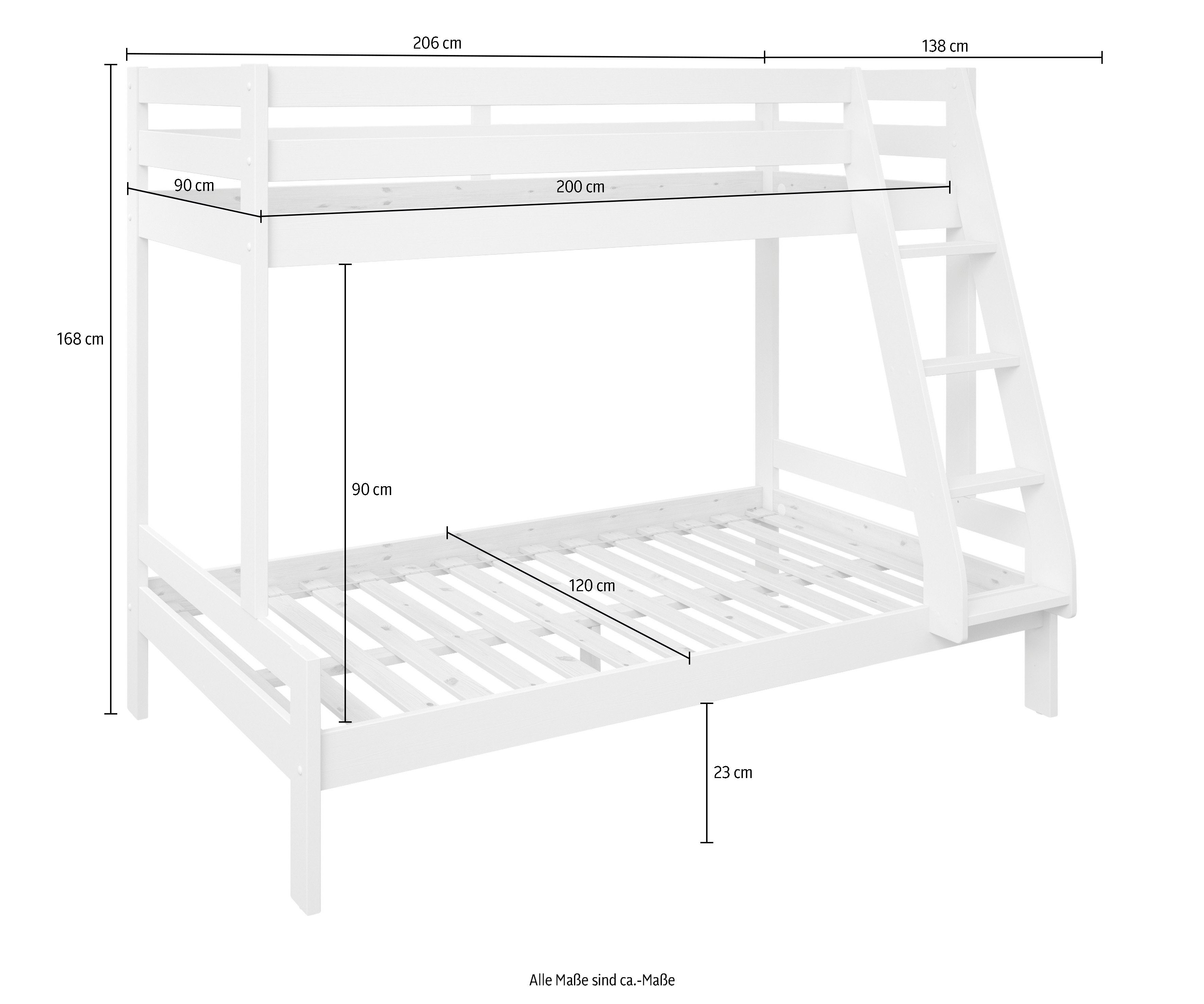 Lüttenhütt Etagenbett Doppelstockbett, Stockbett,