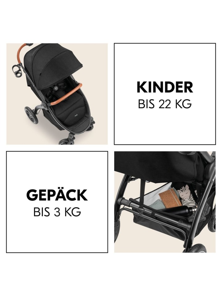 Hauck Buggy & Sportwagen UpTown Black (mit Liegefunktion in schwarz günstig kaufen onesize