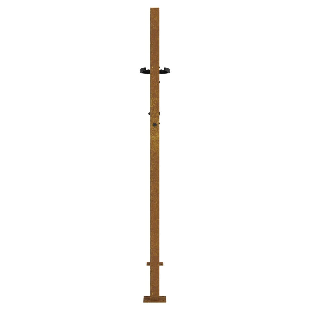 vidaXL Gartentor Gartentor 105x130 cm Cortenstahl Gras-Design