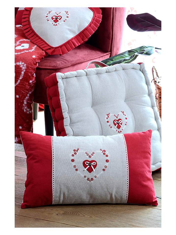 STOF France Kissen in Weiß/ Rot - (L)50 x (B)30 cm günstig kaufen onesize