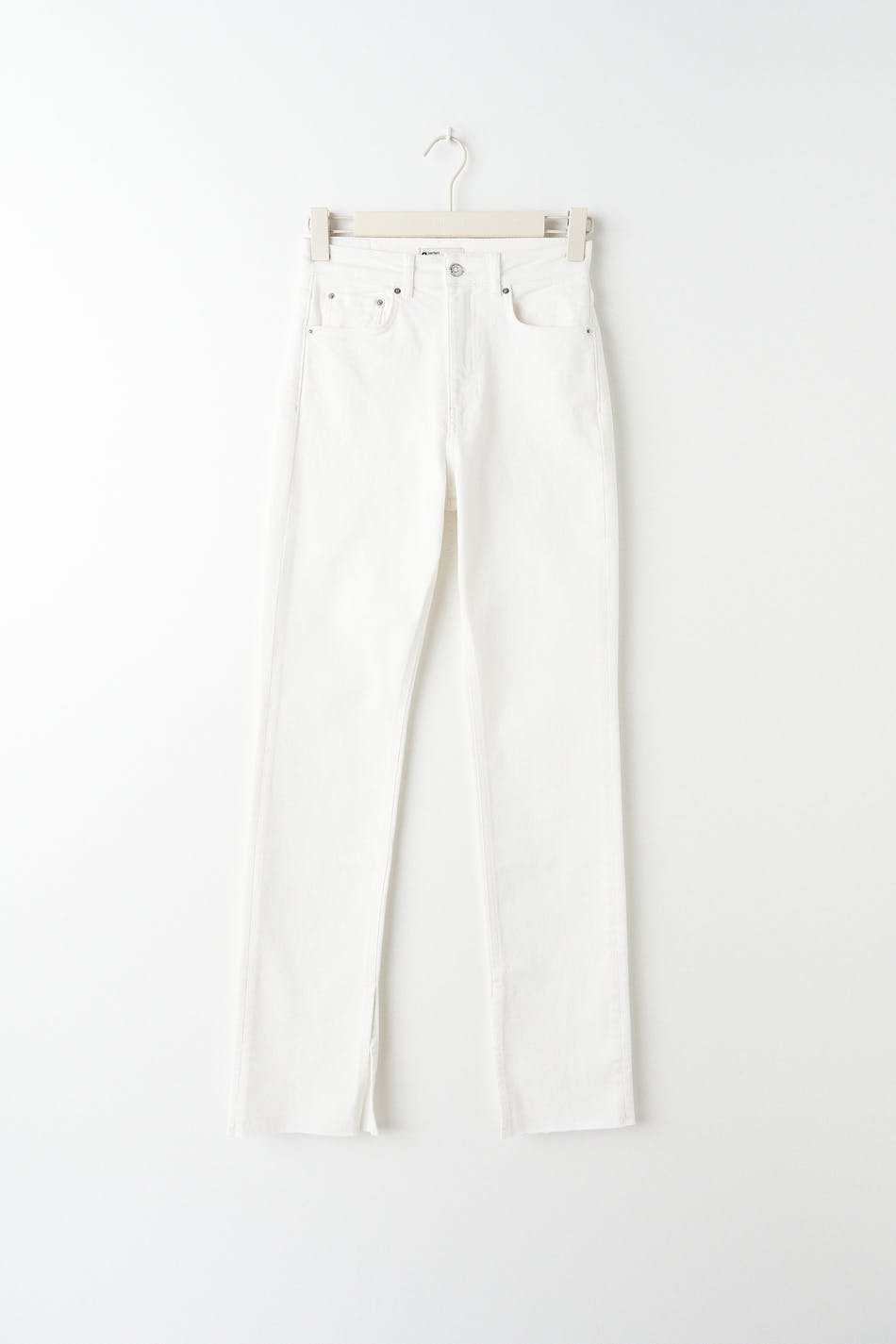 High waist slit jeans