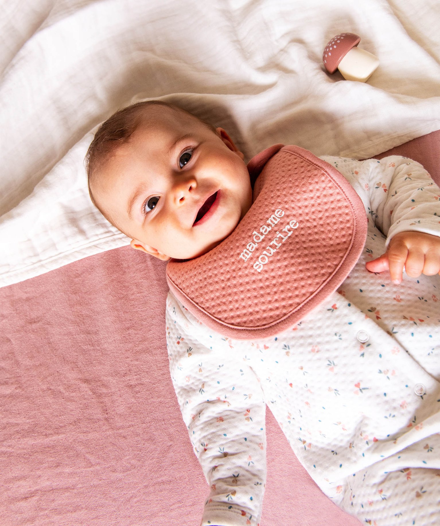 Ensemble layette 3 pièces bébé fille ecru | GEMO
