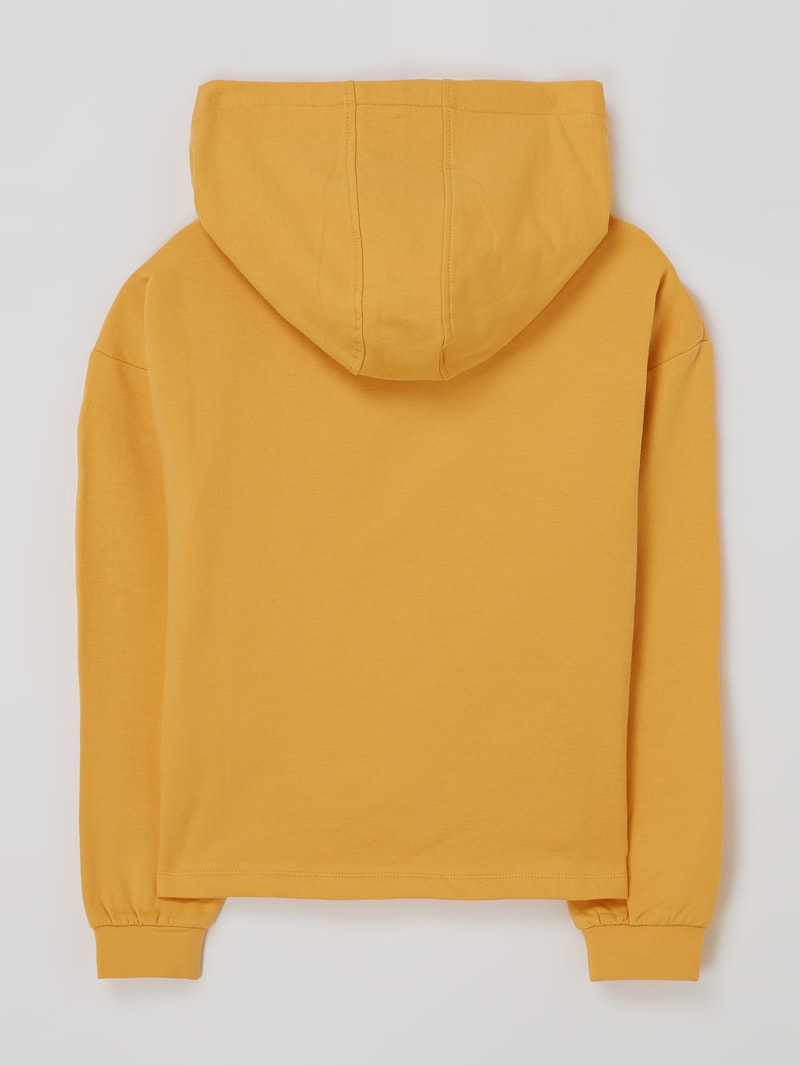 Hoodie mit Message in gelb