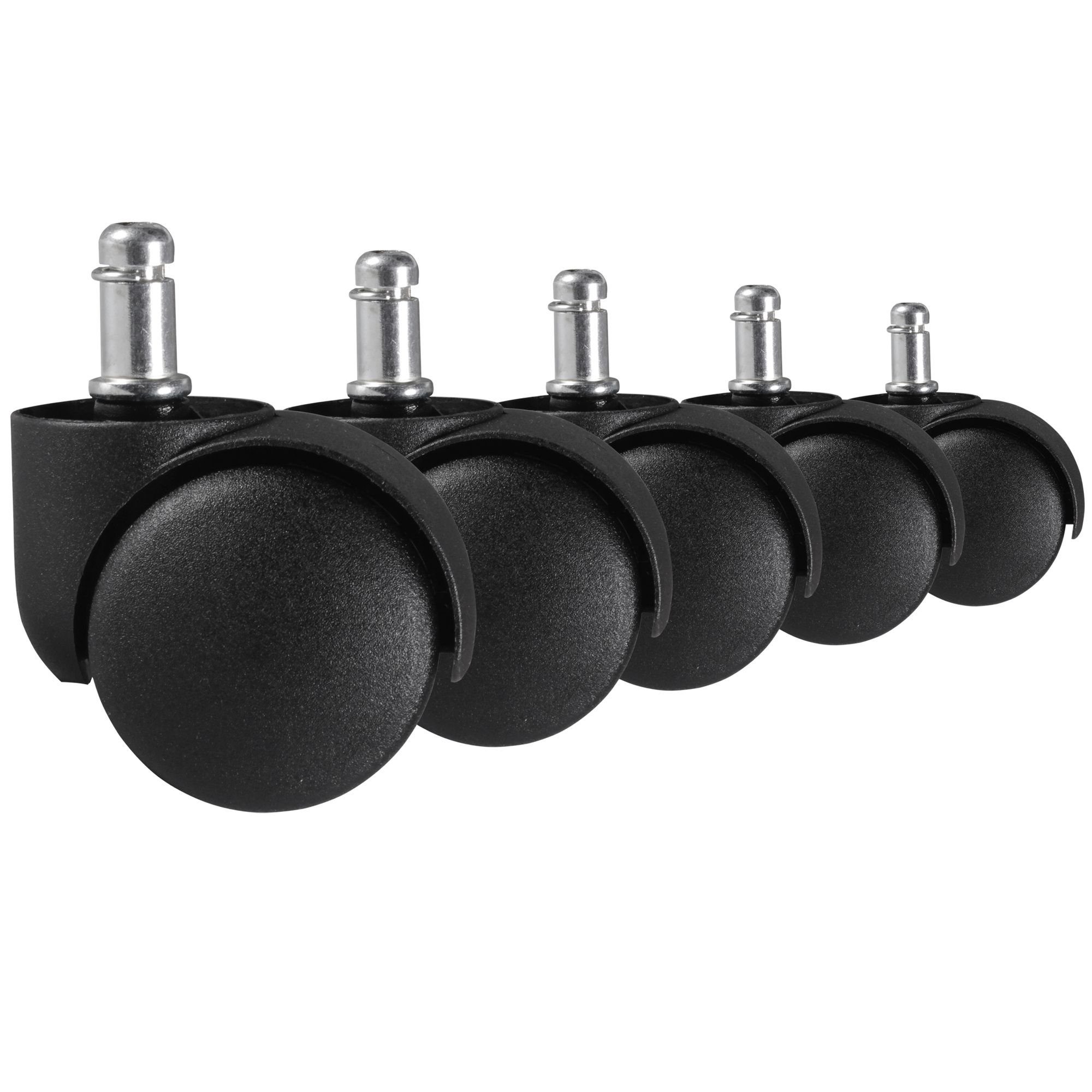 KADIMA DESIGN Stuhlrolle Premium Teppichbodenrollen für Bürostühle, 5er Set, Schwarz