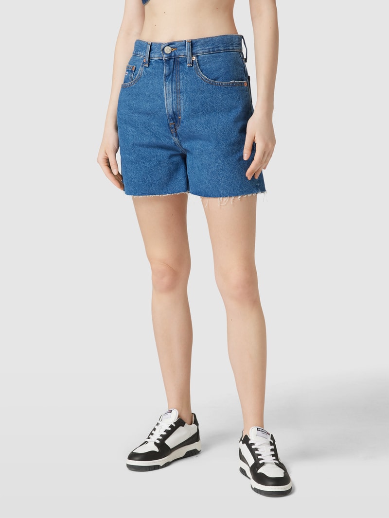 Jeansshorts mit Label-Patch Modell 'MOM' in jeans