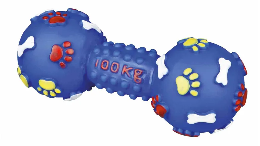 TrixieVinyl Hantel mit Squeaker 15 cm Hunde Spielzeug