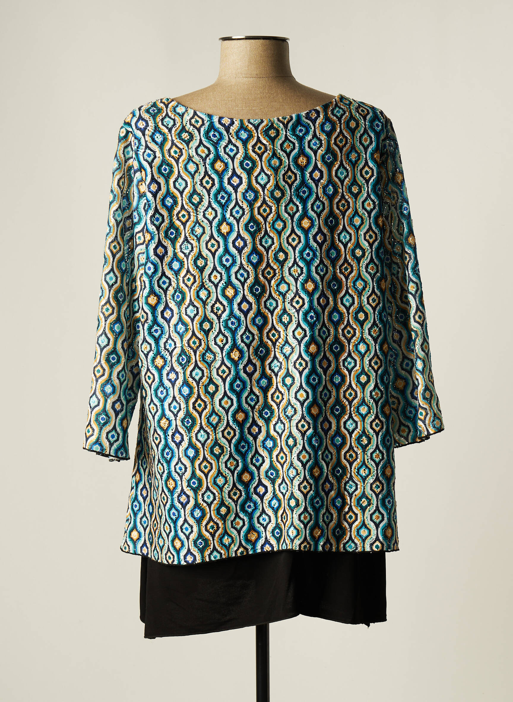 Spg Woman Tuniquemanchelongue Femme couleur bleu