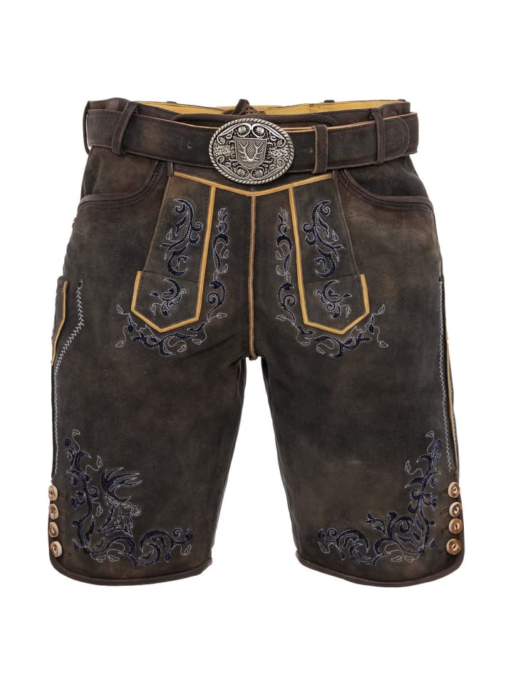 KRÜGER Lederhose 961367 in dunkelbraun günstig kaufen