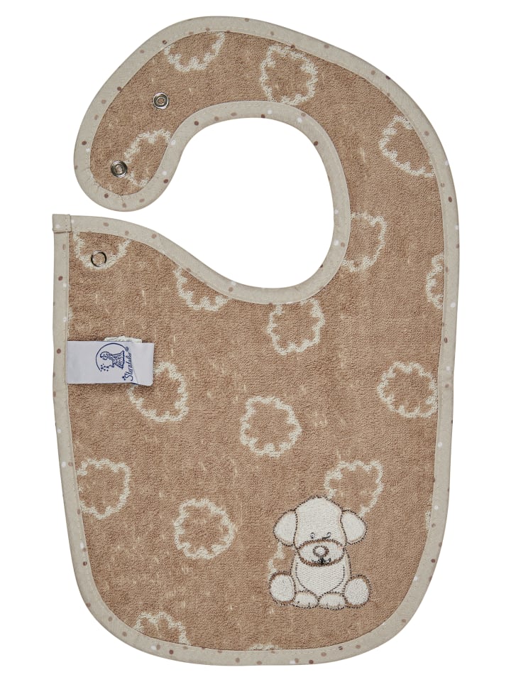 Sterntaler Lätzchen Druckknopf HUND Lucky in ecru günstig kaufen onesize