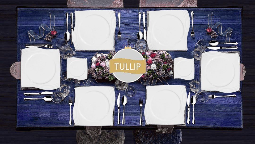 Tullip Kombiservice (30-tlg), 6 Personen, Geschirr-Set, Tafelservice, Designed in Germany
