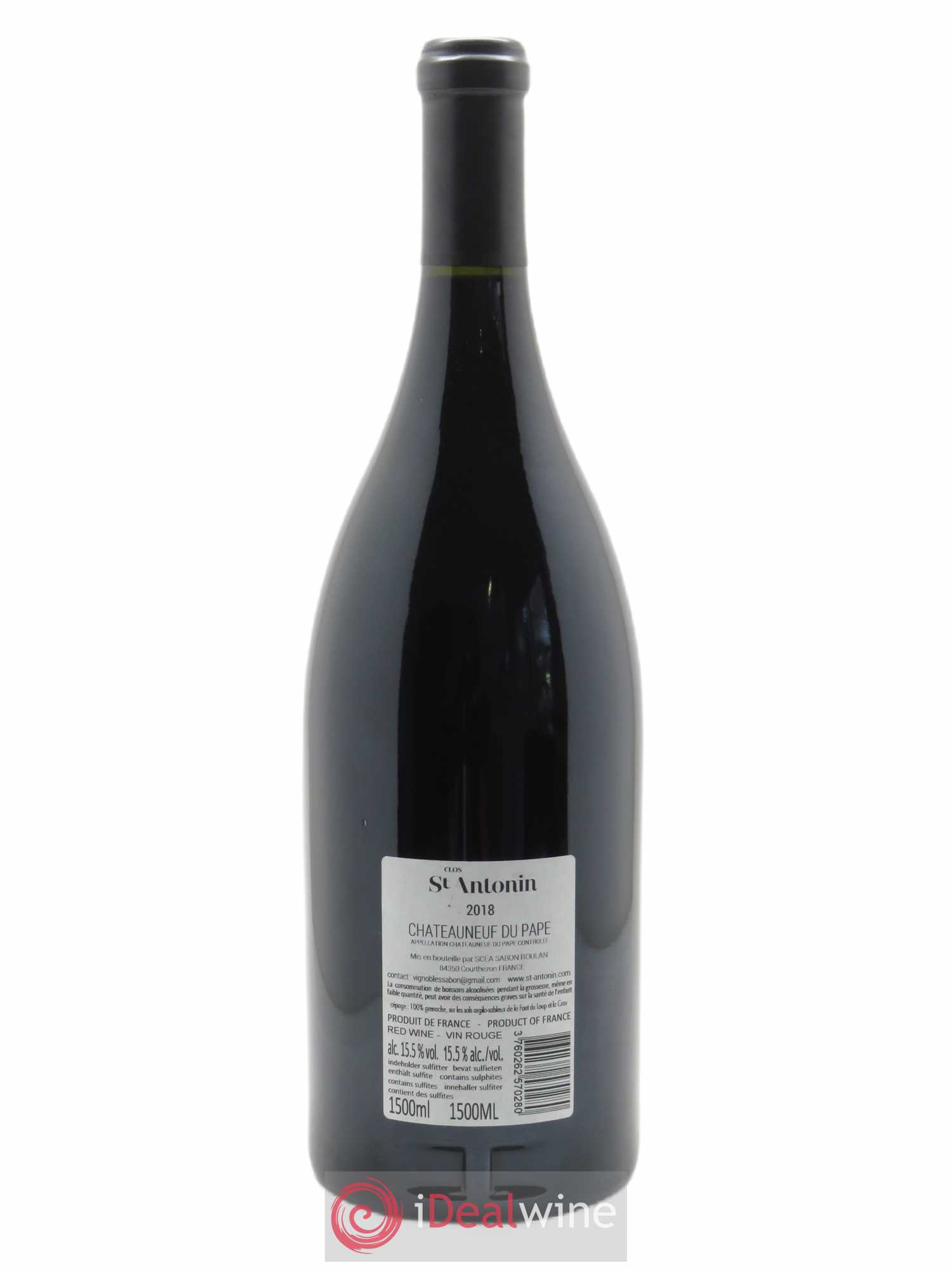 Châteauneuf-du-Pape Clos Saint Antonin  2018 - Lot de 1 Magnum