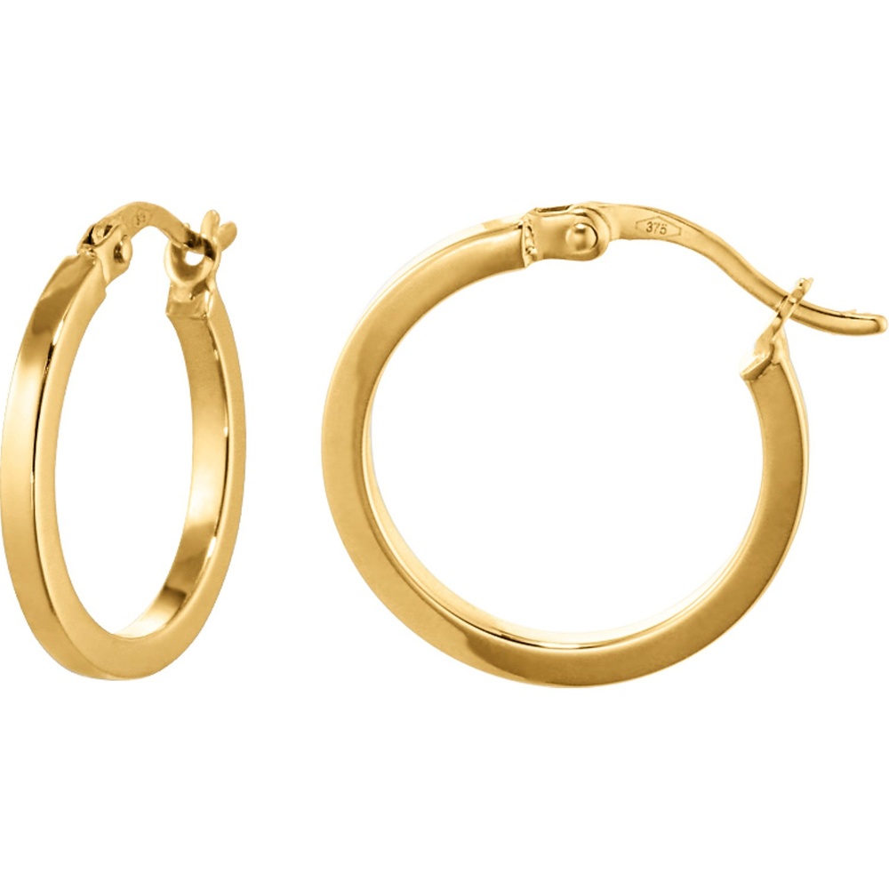 Valeria Créoles 375 Or jaune or jaune Boucles d'oreilles
