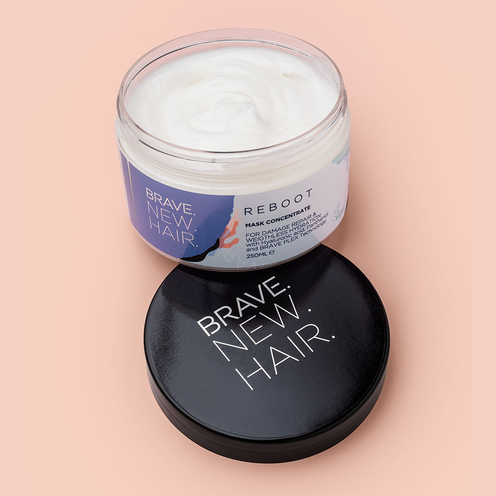 brave new hair Reboot Masque concentré pour cheveux abîmés etsecs
