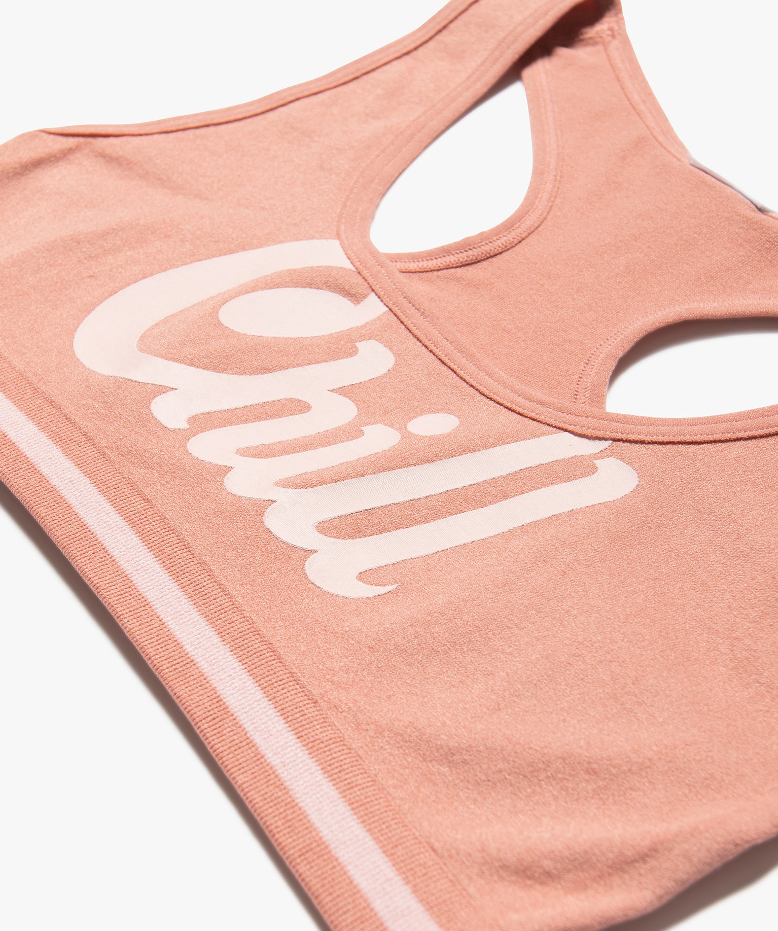 Brassière fille en microfibre imprimé avec dos nageur marron clair | GEMO