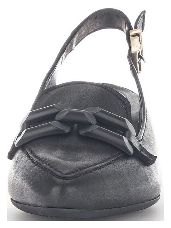 Gabor Leder-Slingpumps  in Schwarz günstig kaufen