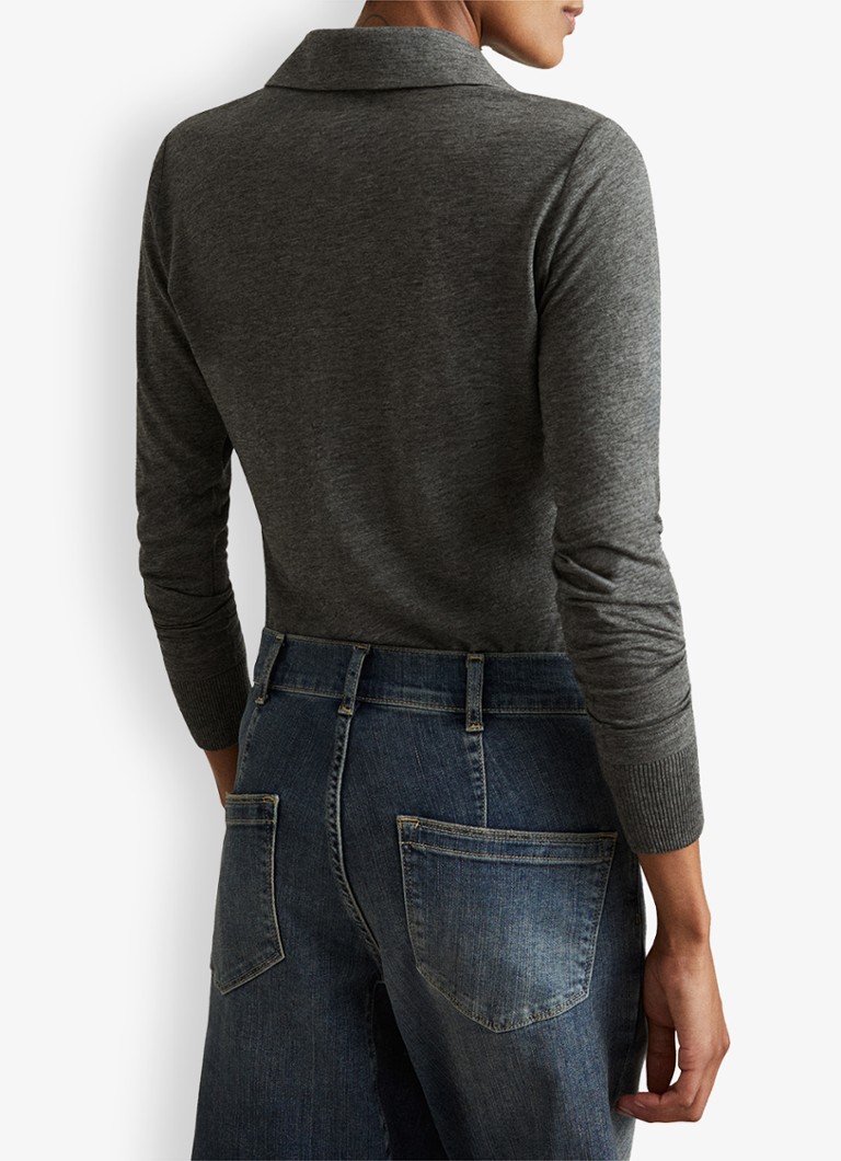 Reiss TRULY Ribbed Ruched Jersey Midi Dress