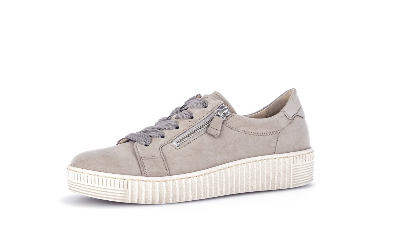 GABOR Freizeit Schnürer beige Gabor Fashion Sneaker low 23.334.12 grau