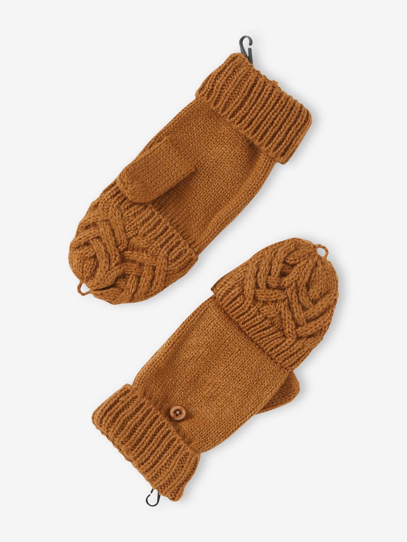 Vertbaudet Jungen-Set: Mütze, Rundschal & Handschuhe - ocker