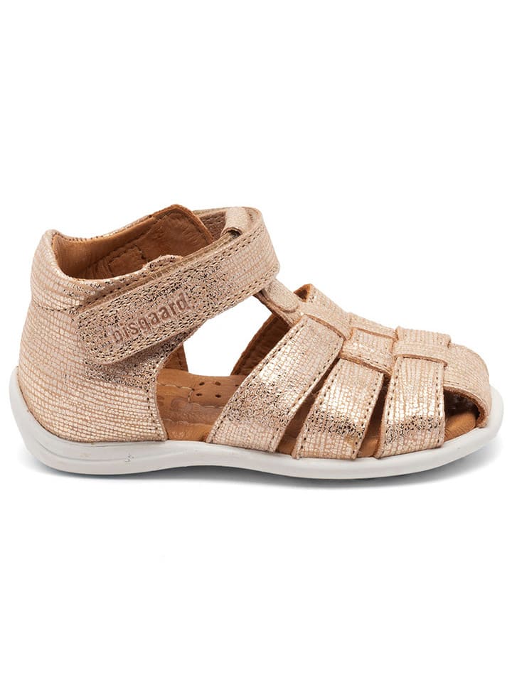 bisgaard Leder-Halbsandalen in Gold günstig kaufen