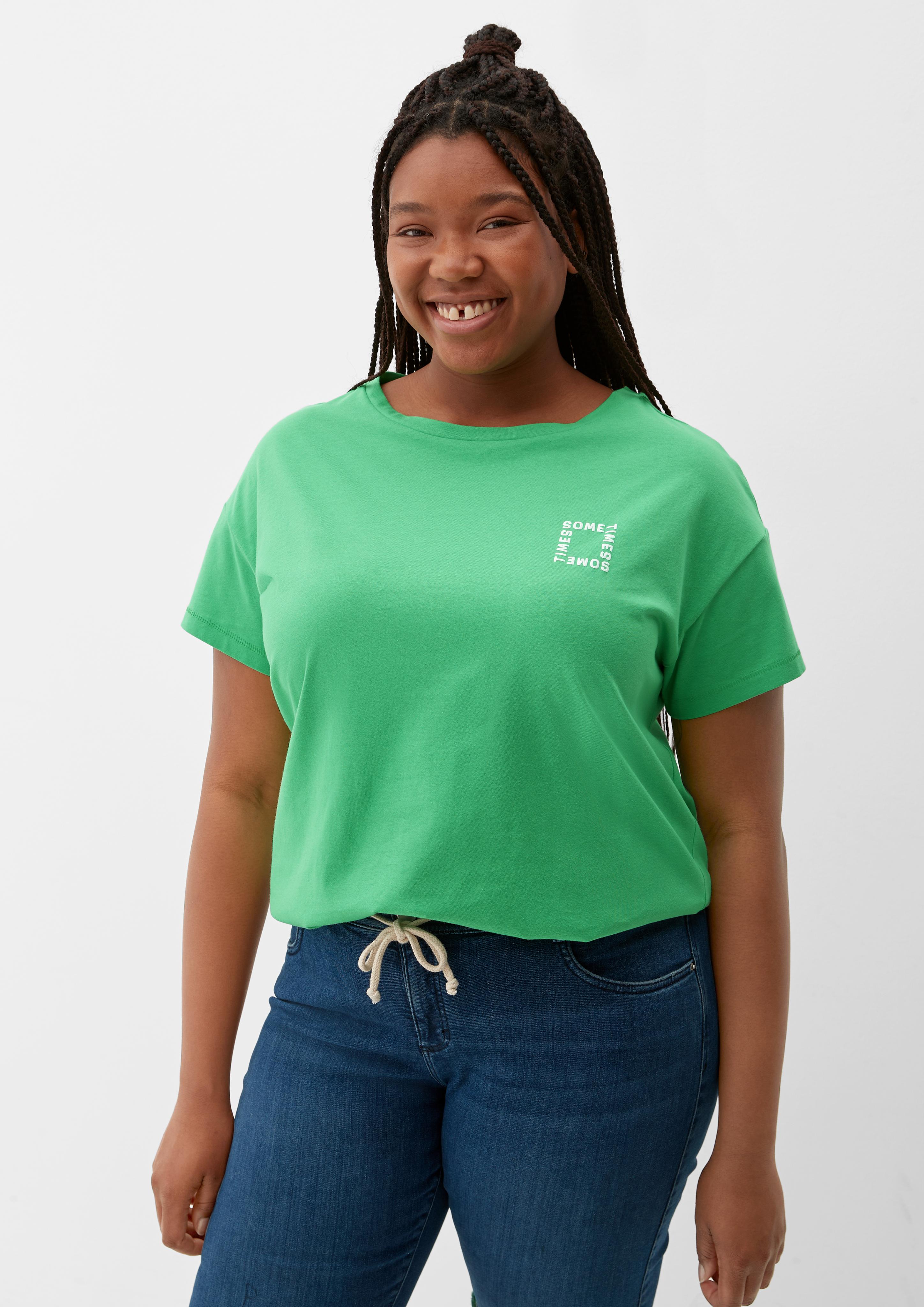 T-Shirt mit gummiertem Print  2129816-75D5